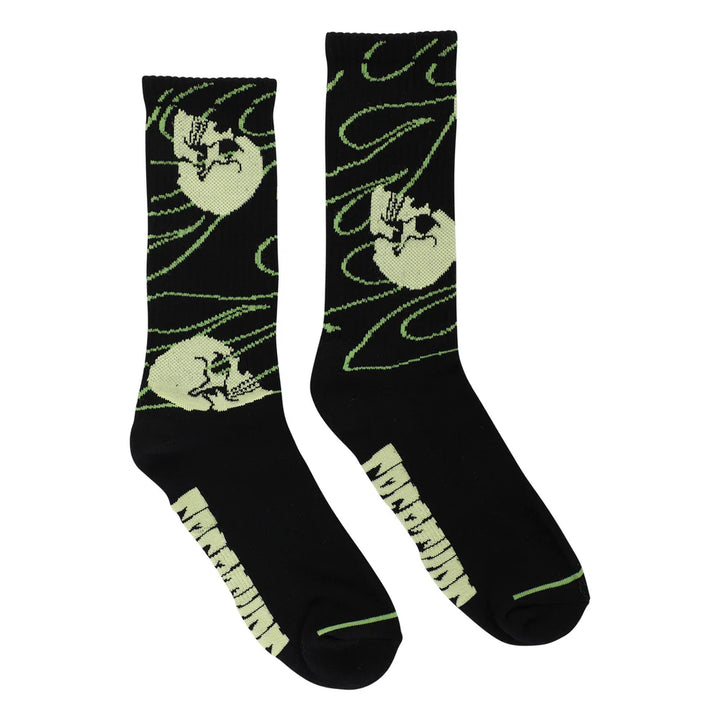 Creature Spiral Skull Crew Socks
