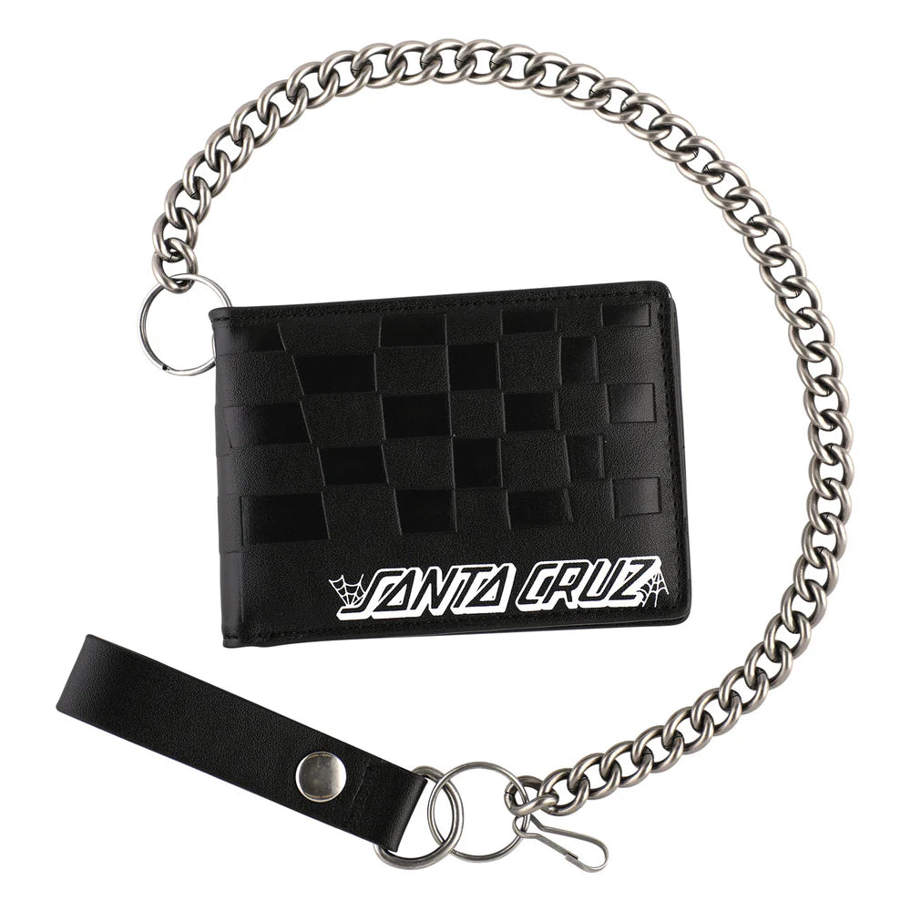 Santa Cruz Check Web Strip Chain Wallet