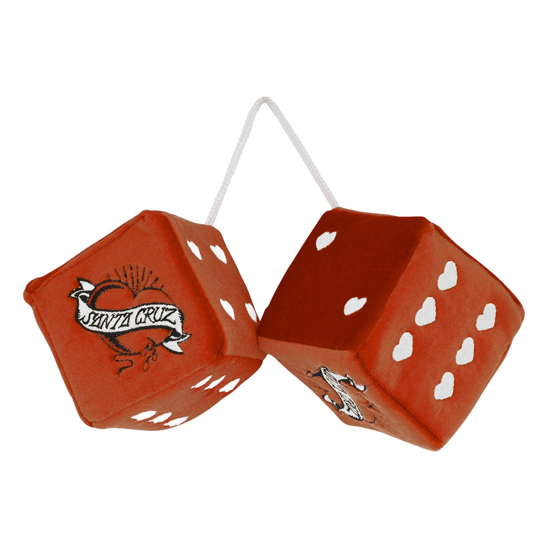 Santa Cruz Banner Heart Hanging Dice Set
