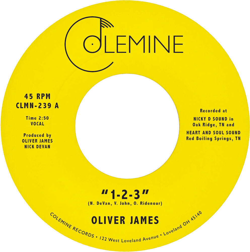 Oliver James - 1-2-3 / Nothing Is Forever [7" Vinyl]