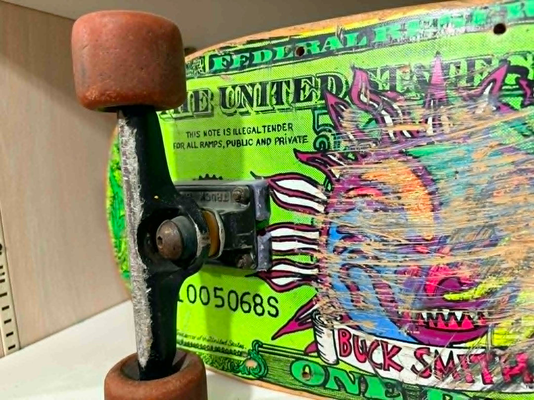 SIMS Buck Smith "Dollar Bill" Original 80s USED Complete Skateboard