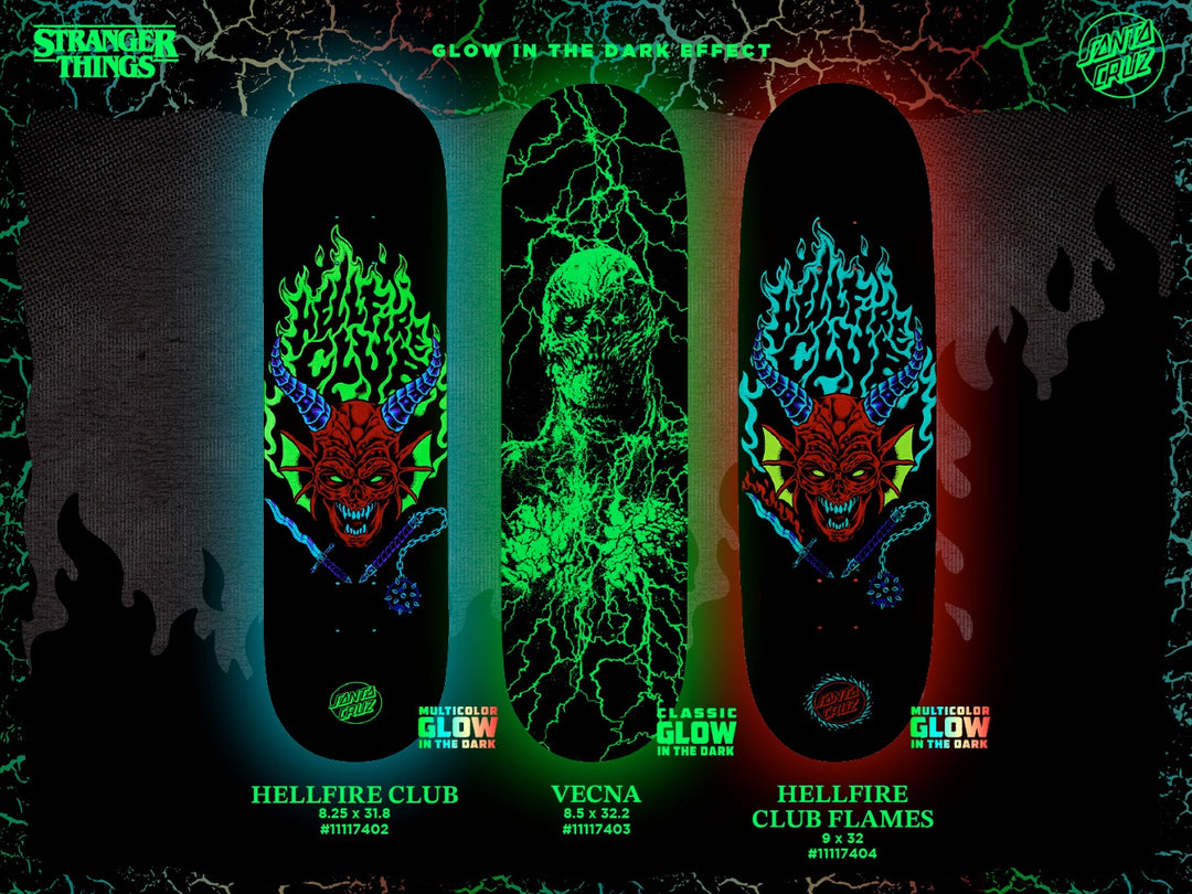 SANTA CRUZ x STRANGER THINGS VECNA 8.5" COMPLETE SKATEBOARD