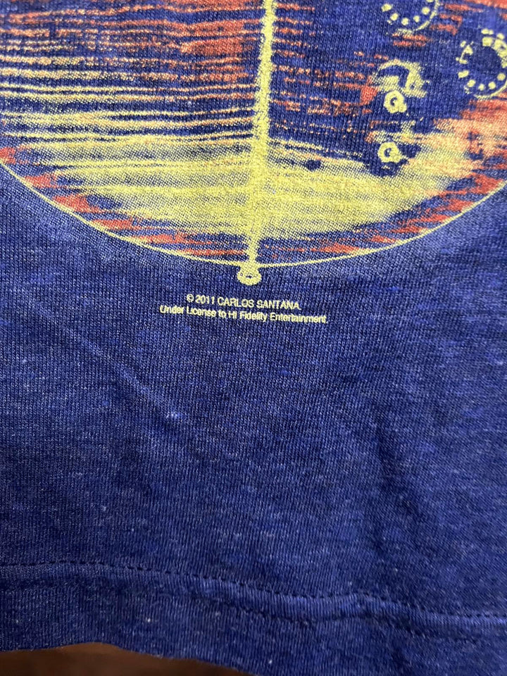 Carios Santana T-shirt 2 Sided - Santana Guitar Peace Dove