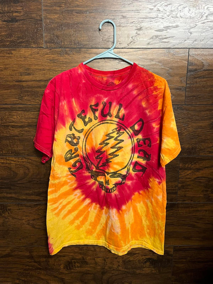 Grateful Dead SYF Tie Dye Red Yellow - 50th Anniversary - L