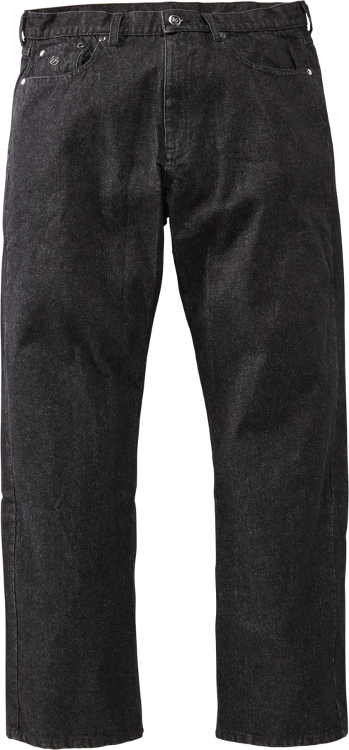 eS Black Wash Baggy Denim Pants