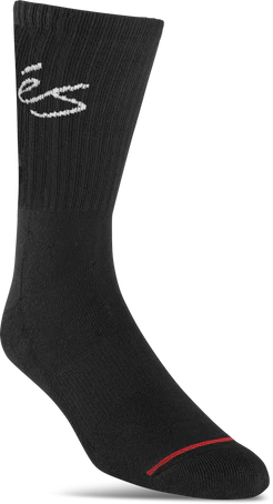 eS Script Black Crew Socks