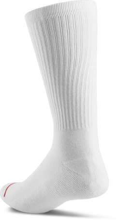 eS Script White Crew Socks