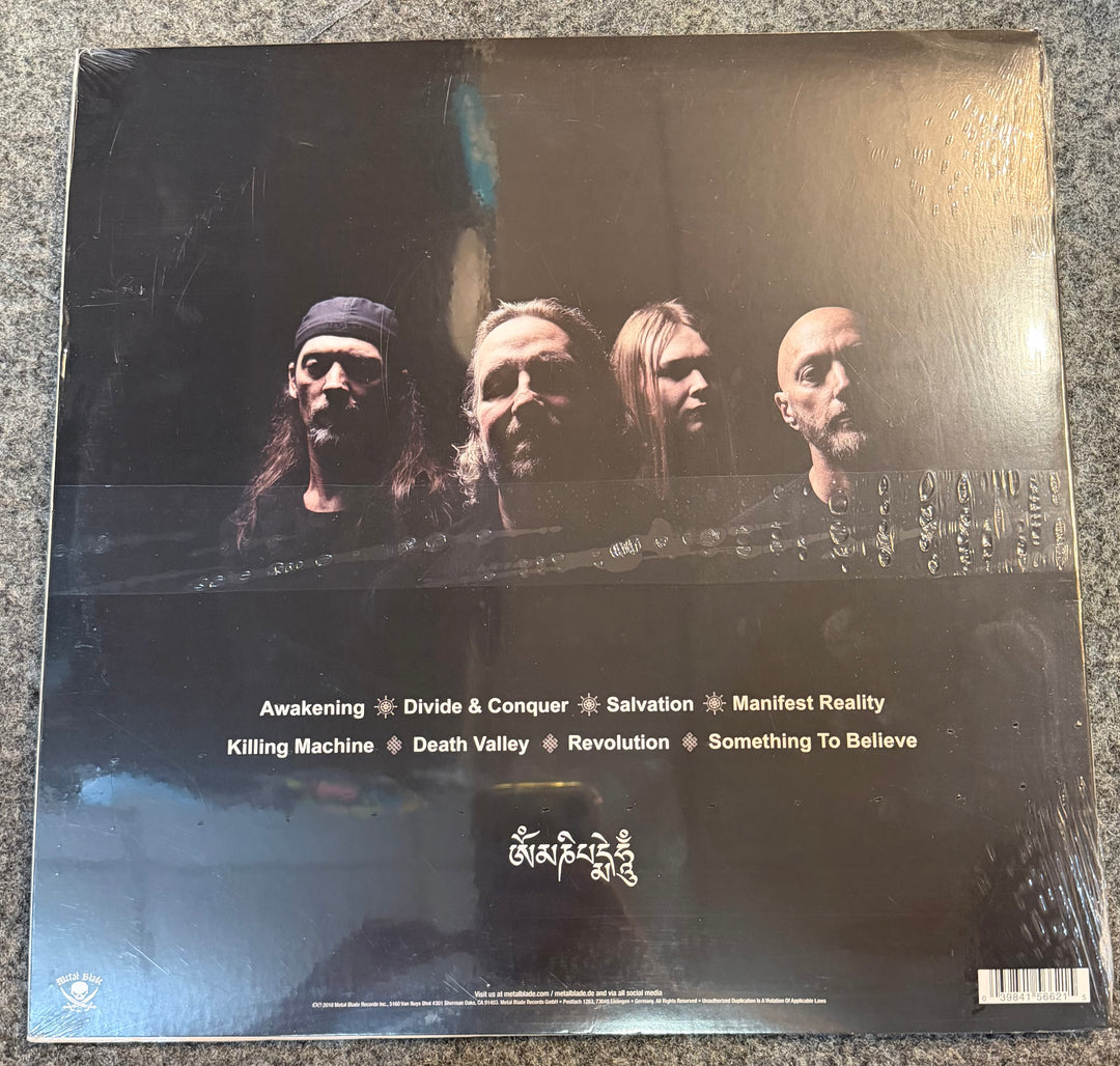 Sacred Reich - Awakening [Clear W/Black Splatter] Back Vinyl Record Cover