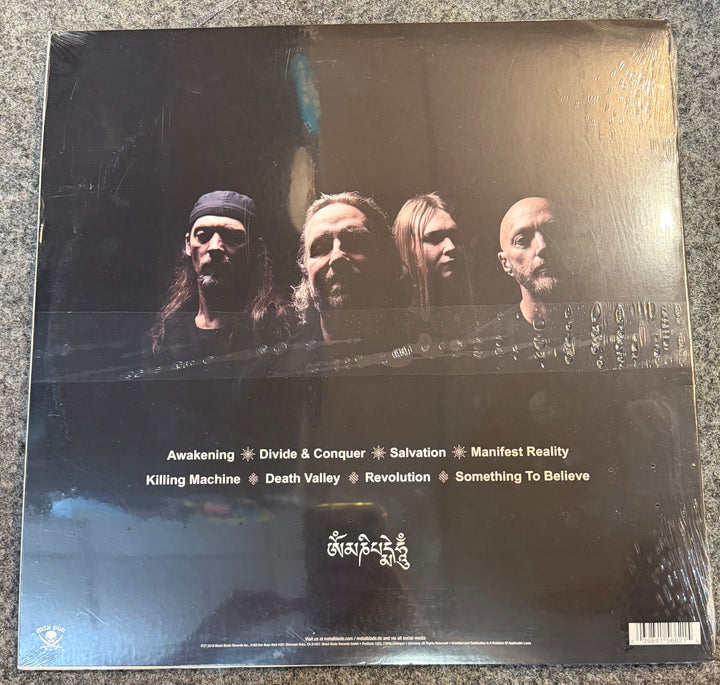 Sacred Reich - Awakening [Clear W/Black Splatter] Back Vinyl Record Cover