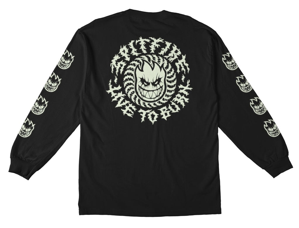 Spitfire Deathmask Classic Glow L/S T-Shirt