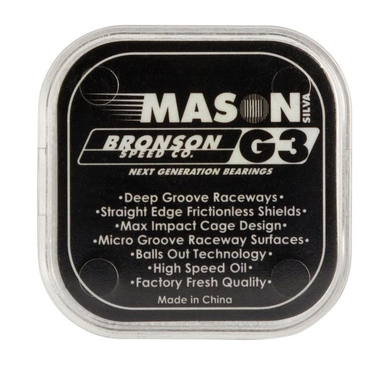 Bronson Speed Co. Mason Silva Pro G3 Skateboard Bearings (set of 8)