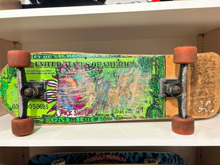 SIMS Buck Smith "Dollar Bill" Original 80s USED Complete Skateboard