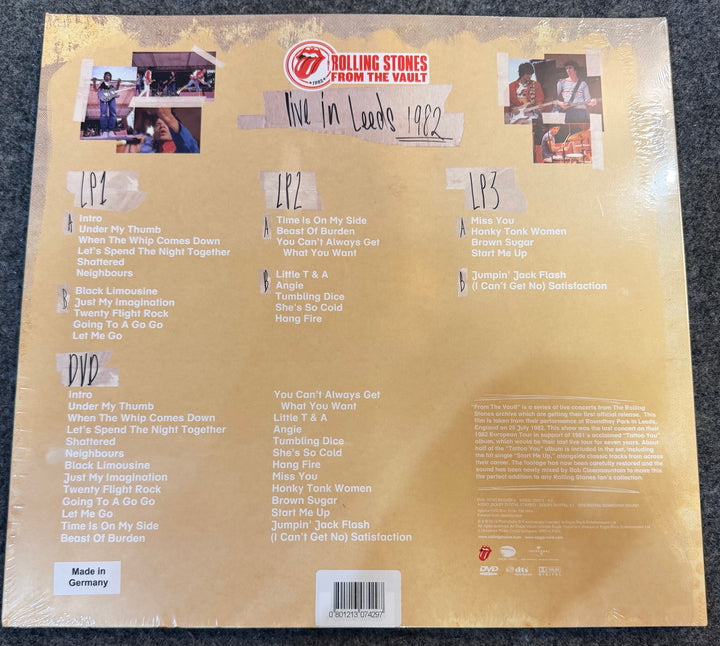 Rolling Stones - From The Vault: Live in Leeds 1982 Back Vinyl Record Cover