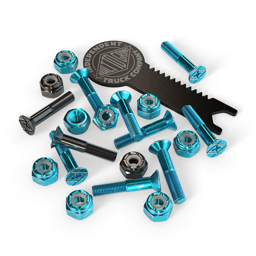 Independent Truck Co. Genuine Parts 1" Blue/Black Mounting Hardware W/ Tool