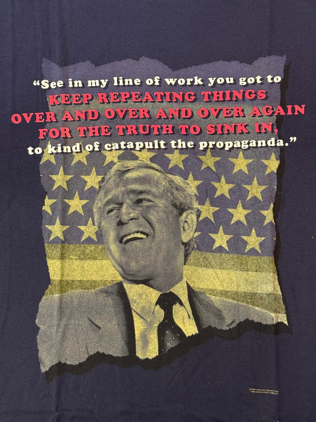 CSNY Band T-shirt George W Bush Quote Tee - L