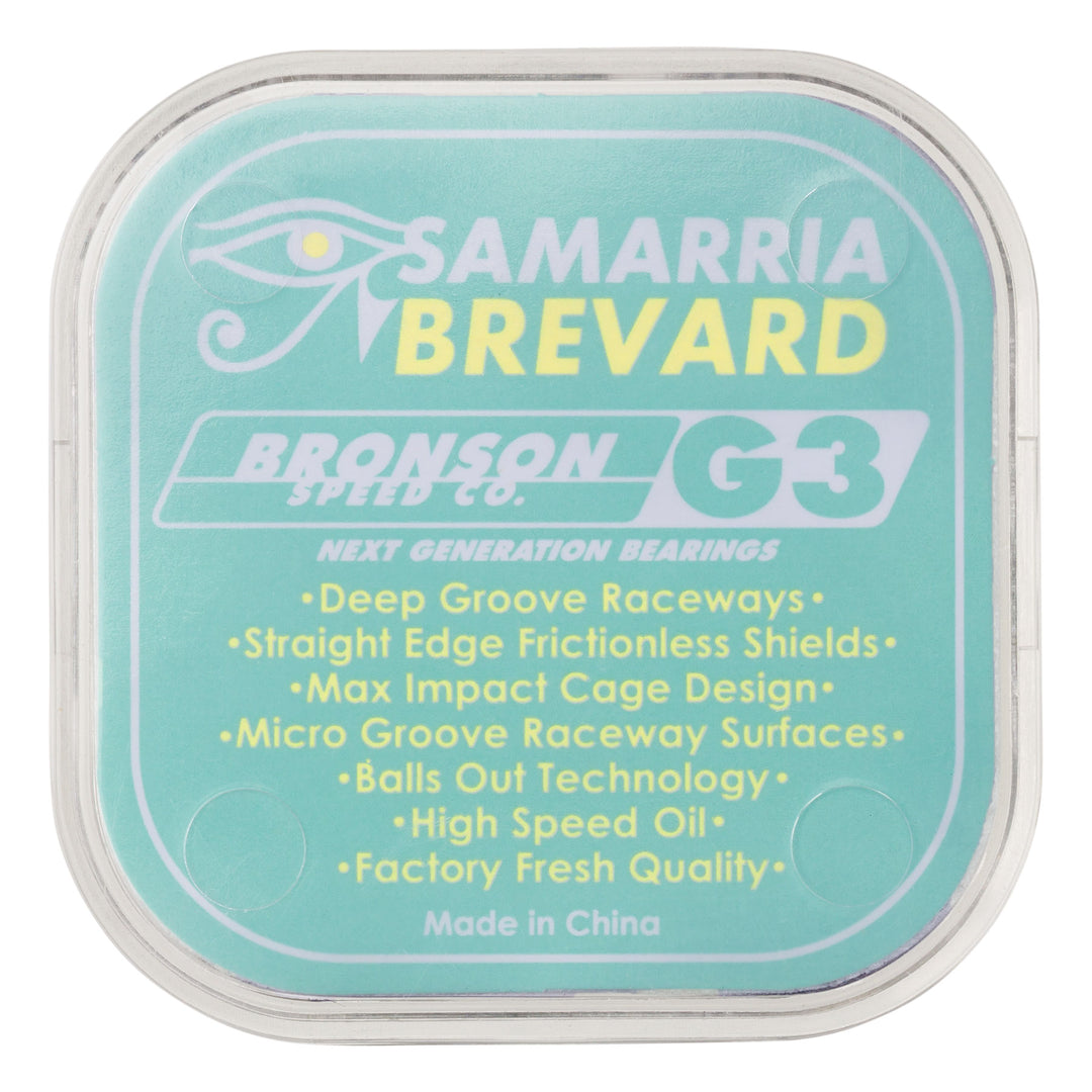 Bronson Speed Co. Samarria Brevard Pro G3 Skateboard Bearings (set of 8)