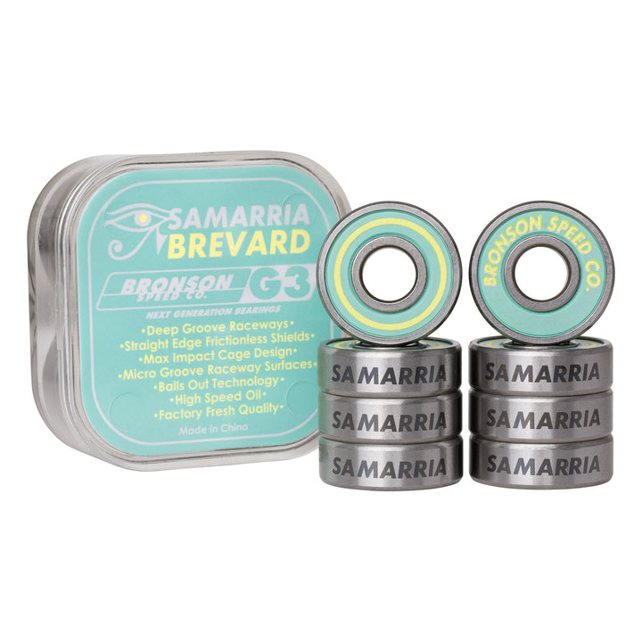 Bronson Speed Co. Samarria Brevard Pro G3 Skateboard Bearings (set of 8)