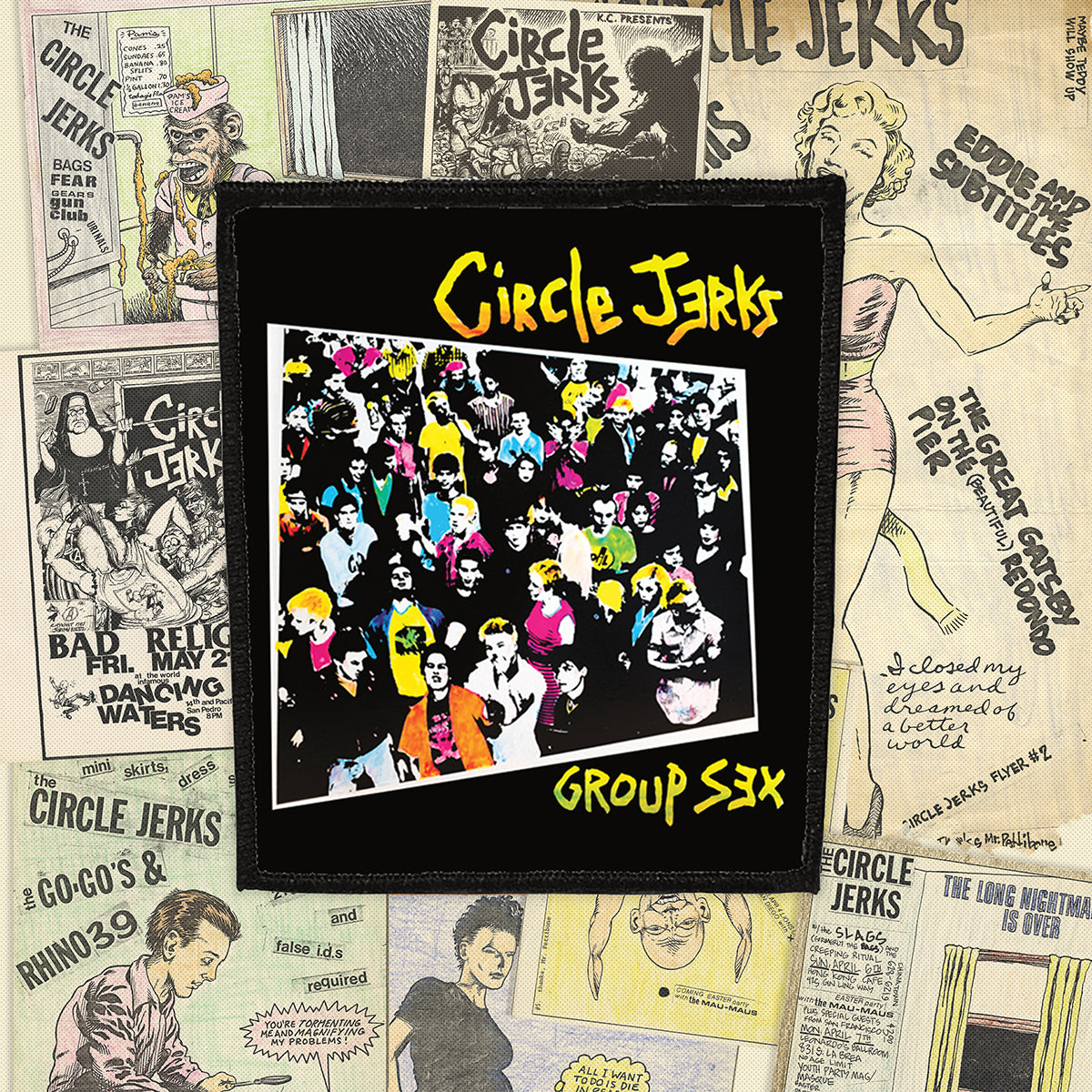 Circle Jerks Group Sex Back Patch The Dark Slide