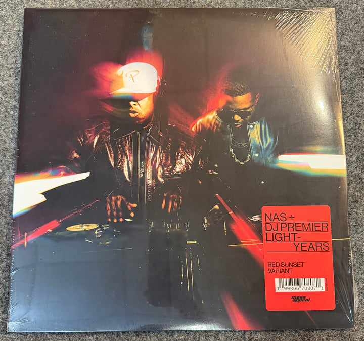 Nas & Dj Premier - Light Years [Sunset Red Vinyl] Front VInyl Record Cover