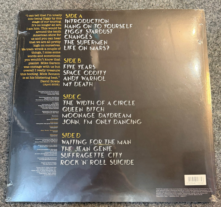 Bowie, David - Live Santa Monica '72 [180G] Back Vinyl Record Cover