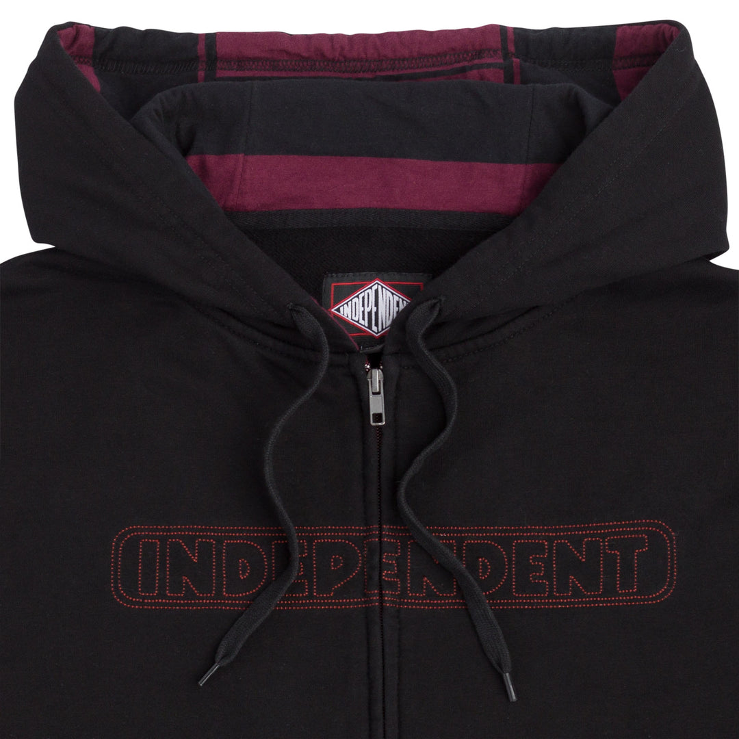 Independent Truck Bar Stitch Zip Hooded Sweatshirt