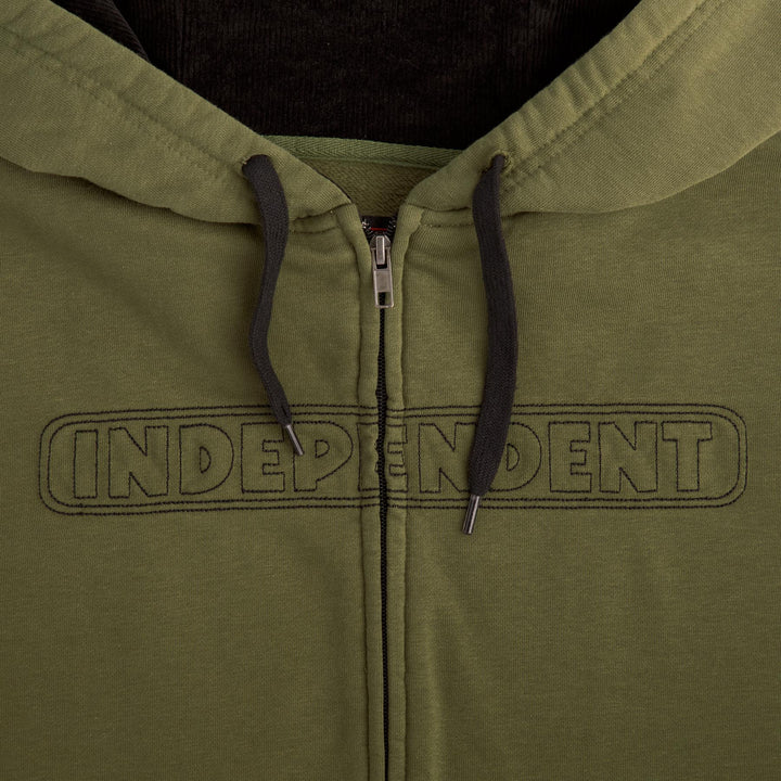 Independent Truck Bar Stitch Zip Hooded Sweatshirt