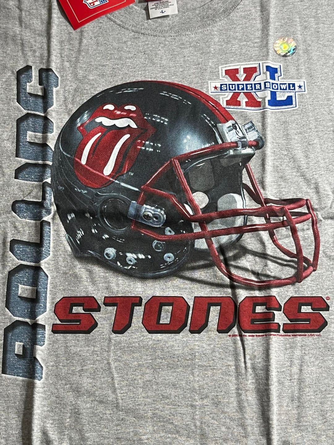 Rolling Stones Shirt NFL Super Bowl Halftime Show Detroit -L