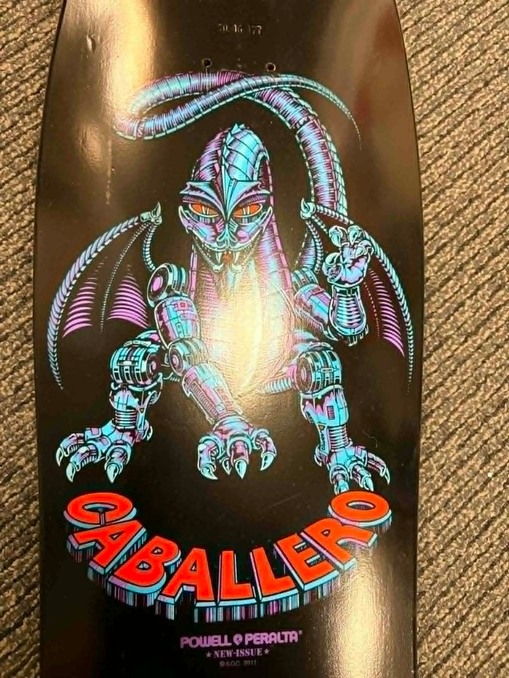 Powell Peralta Steve Caballero Mechanical Dragon Black 10" Skateboard Deck
