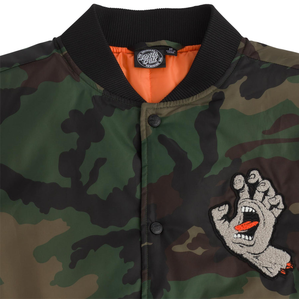 SANTA CRUZ SCREAMING HAND STADIUM JACKET - The Dark Slide SANTA CRUZ SCREAMING HAND STADIUM JACKET - The Dark Slide
