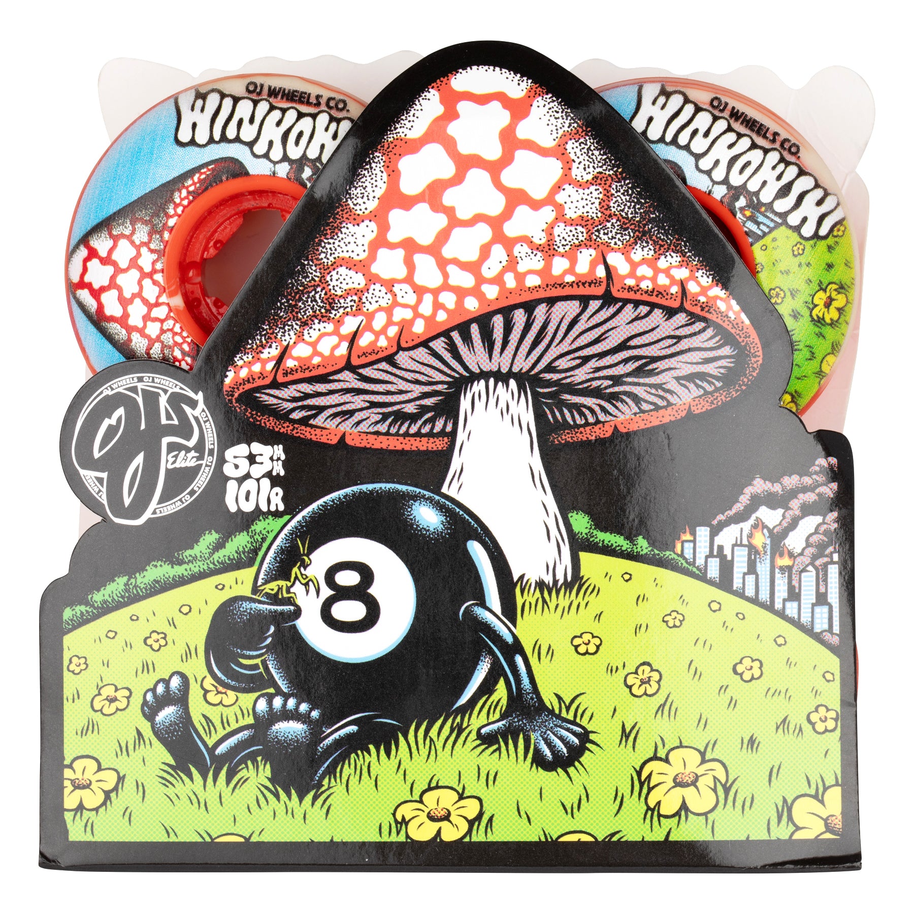 OJ WINKOWSKI MUSHROOM ELITE EZ EDGE RED / WHITE SWIRL 53mm 101a