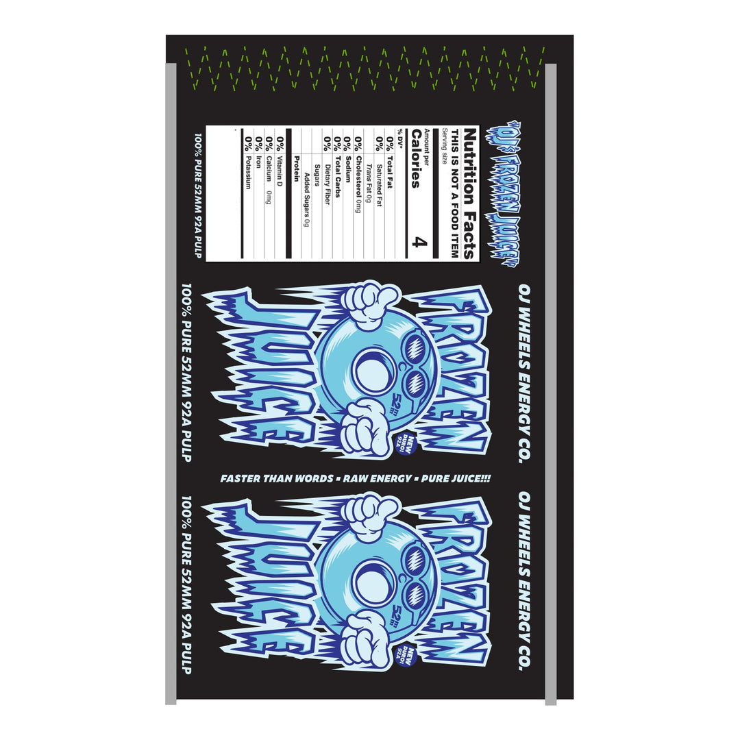 OJ Frozen Energy Keyframe Black 52mm 92a Skateboard Wheels