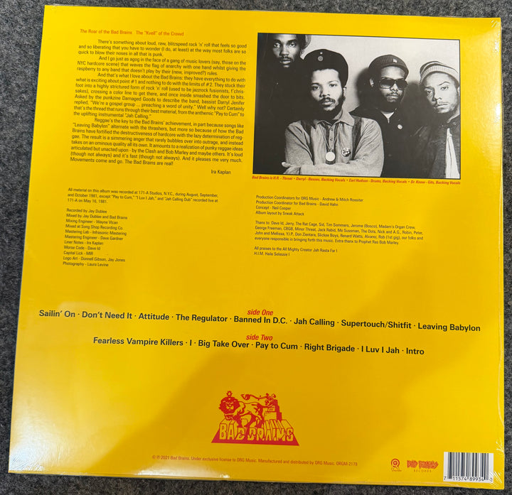 Bad Brains - Bad Brains Vinyl LP Record