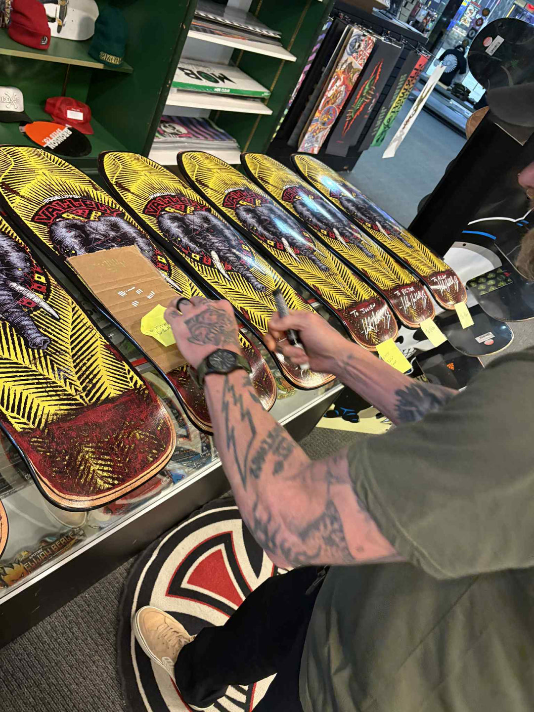 Mike Vallely Signing the Powell Peralta Public Domain Deck Exclusive to the Dark Slide 2