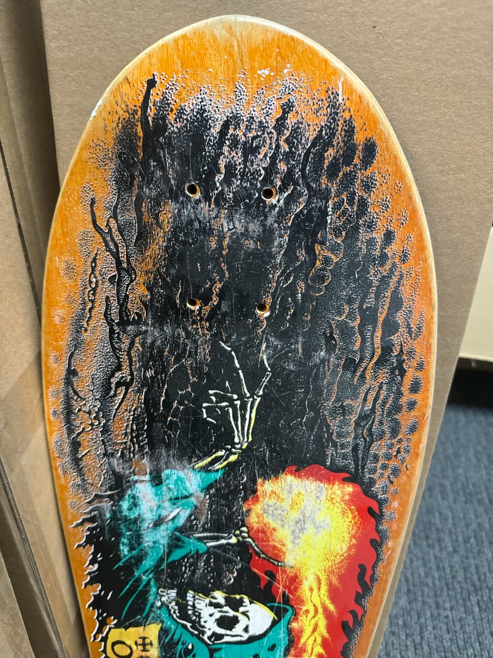 Santa Cruz O'Brien "Reaper" Natural NOS OG Vintage 80s [Storage Scuffs] Skateboard Deck