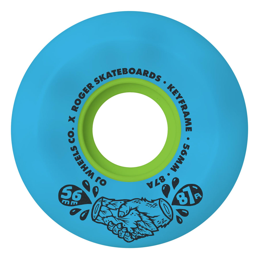OJ Rojers Keyframe Blue 56mm 87a Skateboard Wheels