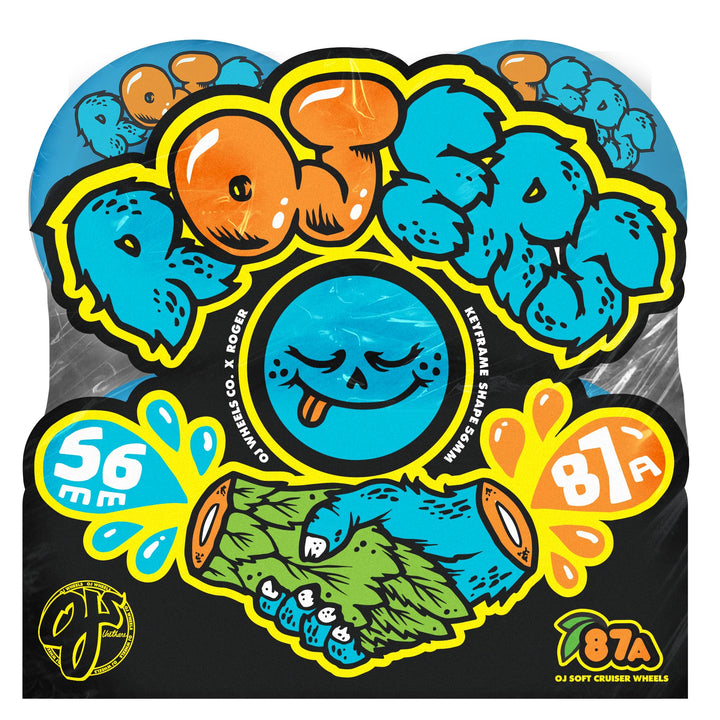 OJ Rojers Keyframe Blue 56mm 87a Skateboard Wheels