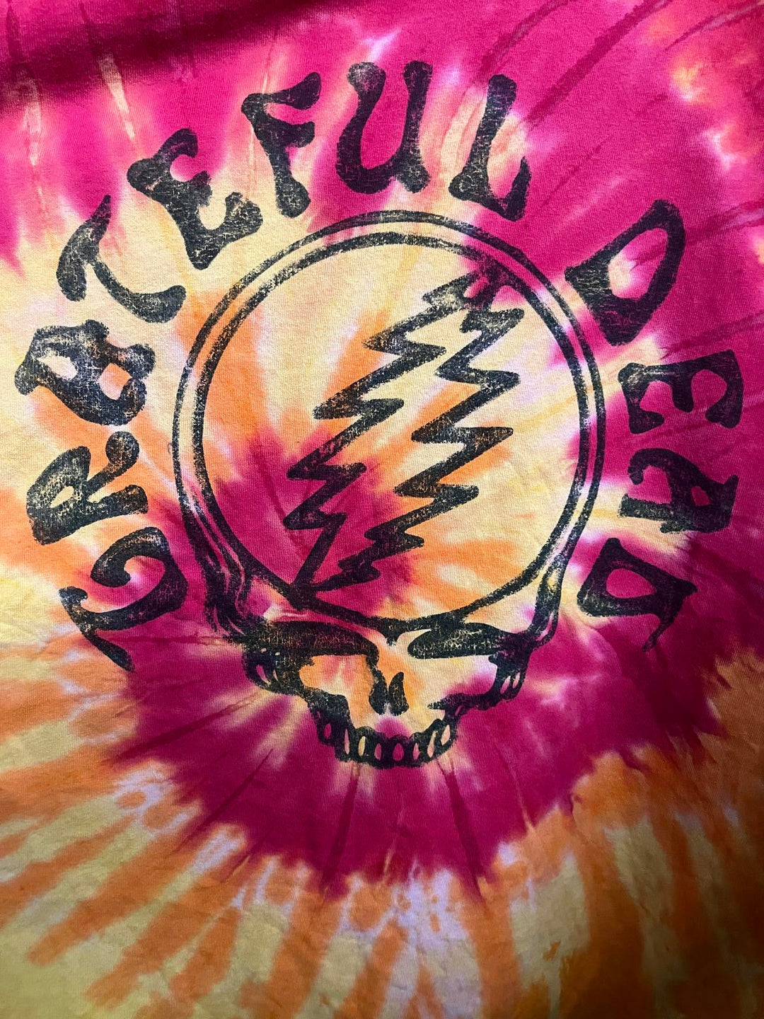Grateful Dead SYF Tie Dye Red Yellow - 50th Anniversary - L