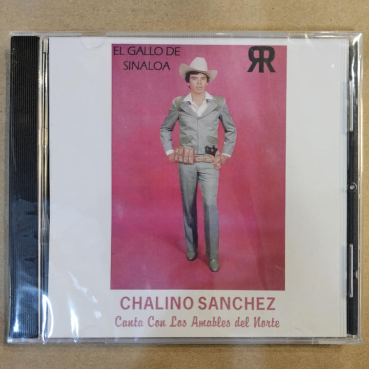 CD cover of 'El Gallo de Sinaloa' by Chalino Sanchez on a beige background