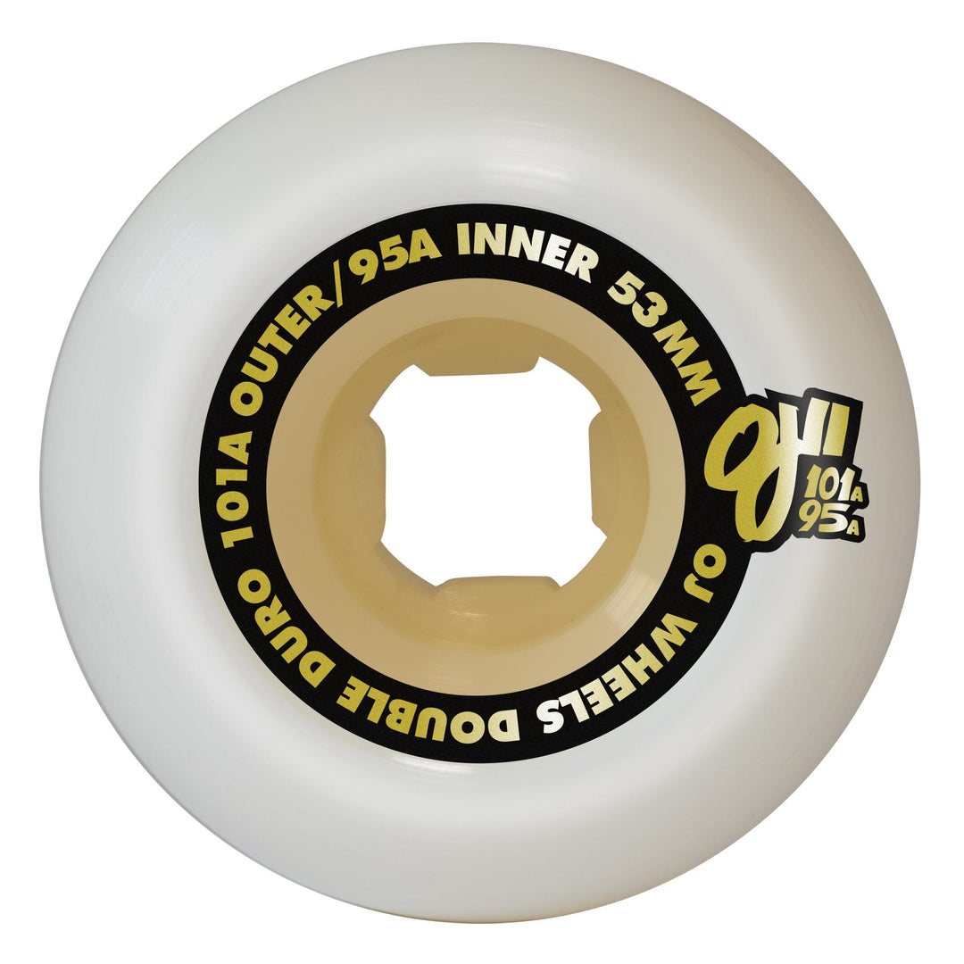 OJ Double Duro Gum Hardline 53mm 101a/95a Skateboard Wheels