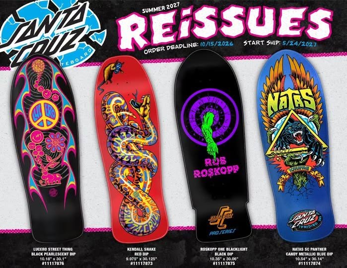 *Pre-Order* Santa Cruz Jeff Kendall Snake Red 9.975" Skateboard Deck