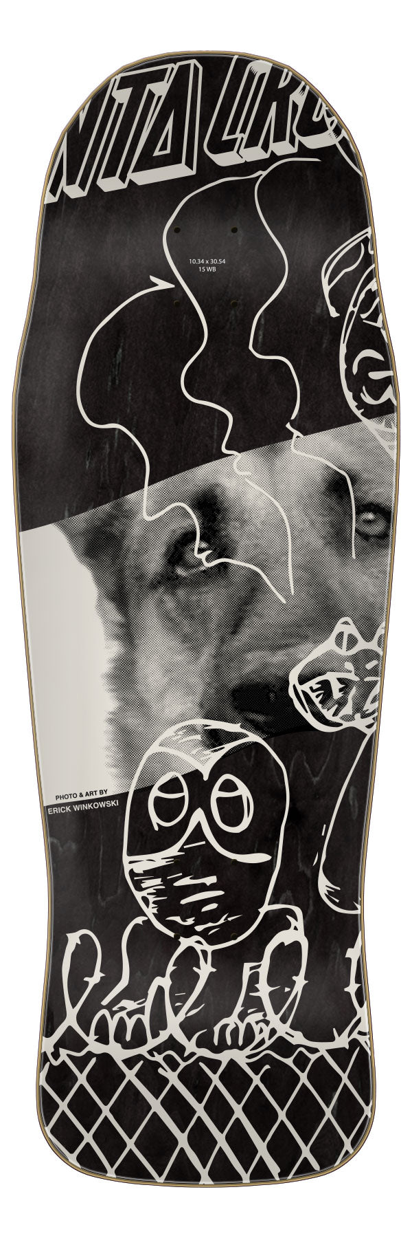 Santa Cruz Winkowski German Shepherd Tribute Pro Shaped 10.34" Skateboard Deck