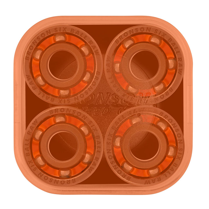 Bronson Speed Co. 6-Ball Raw Skateboard Bearings (set of 8)