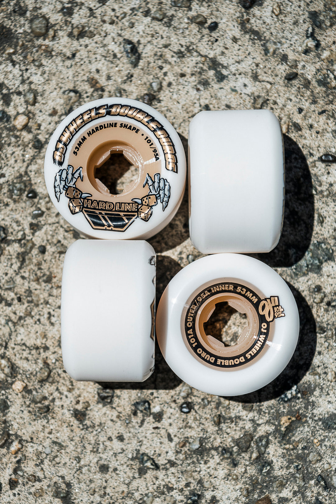 OJ Double Duro Gum Hardline 53mm 101a/95a Skateboard Wheels
