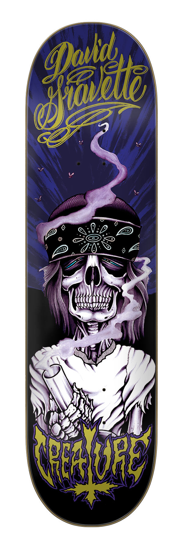 Creature David Gravette Hippie Skull 20th 8.3"Skateboard Deck