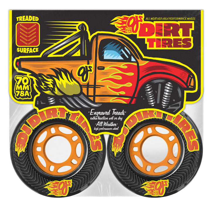 OJ Thunder Juice Dirt Tires Black 70mm 78a Skateboard Wheels