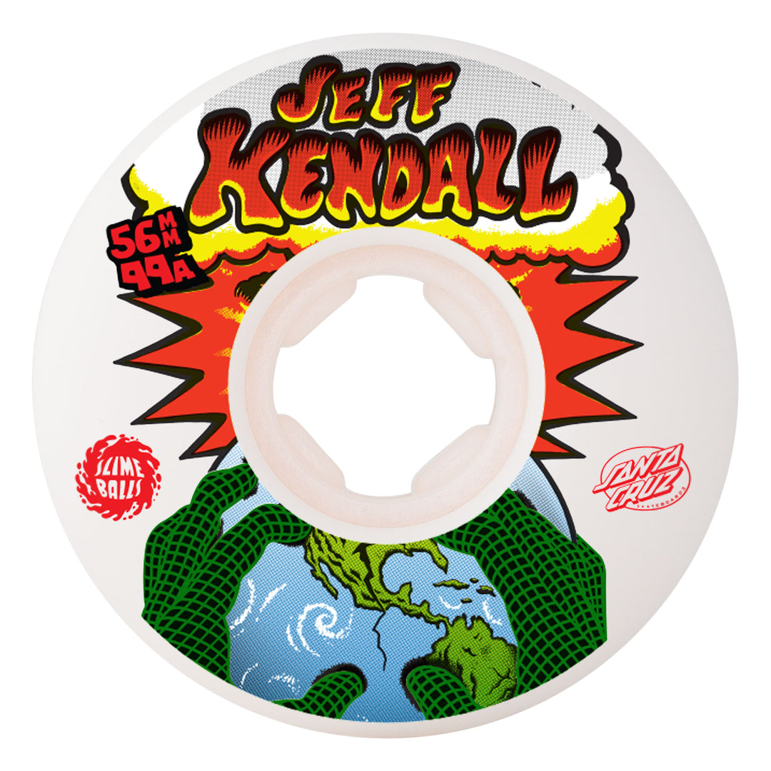 Slime Balls Kendall End of the World Chubbies White 56mm 99a Skateboard Wheels
