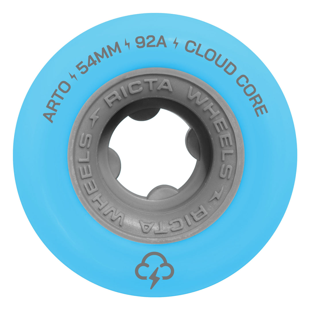 Ricta Arto Saari Clouds Light Blue Asphalt 54mm 92a Skateboard Wheels