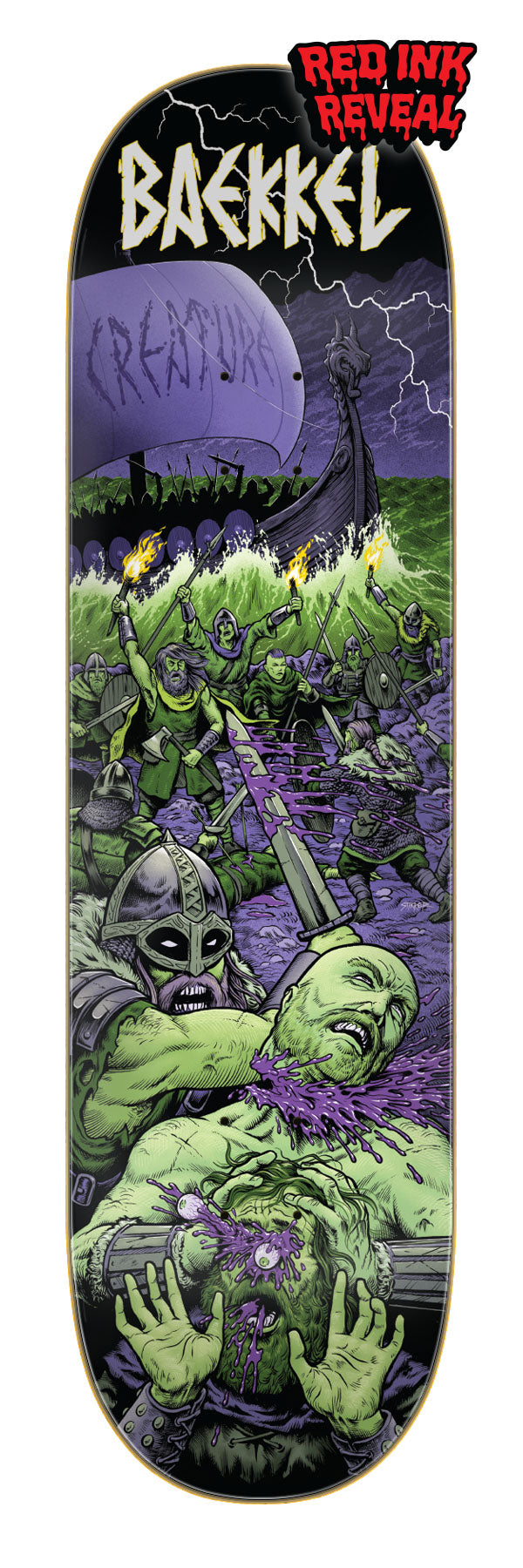 Creature Baekkel Warriors 8.6" VX Skateboard Deck