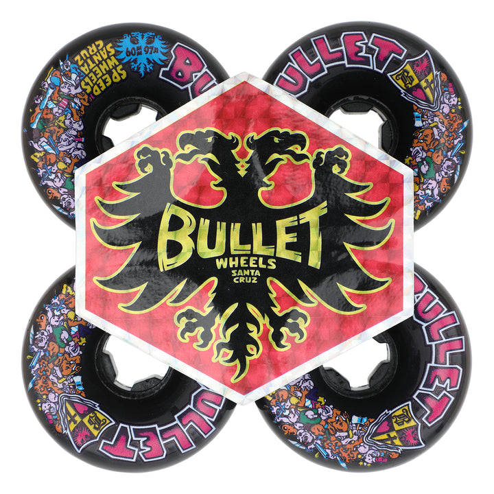 Slime Balls Bullet Riot Vomits Black 60mm 97a Skateboard Wheels