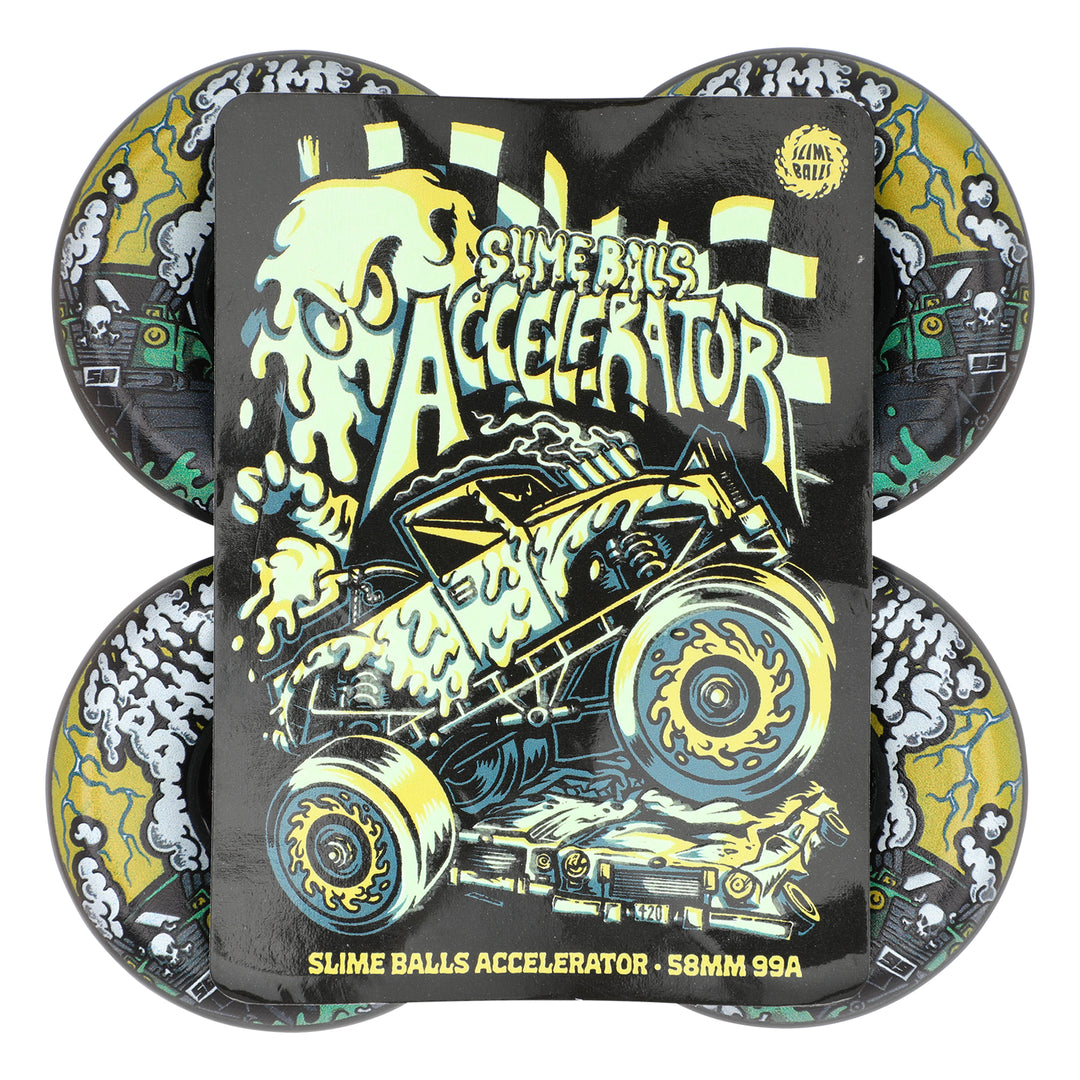 Slime Balls Accelerator Vomit Mini Black 58mm 99a Skateboard Wheels